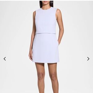 Theory Crepe Sculpted Layer Mini Dress